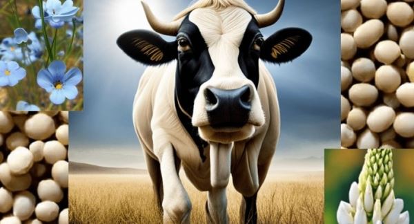 В рационе молочных коров возможна частичная замена соевого шрота семенами люпина и льна 